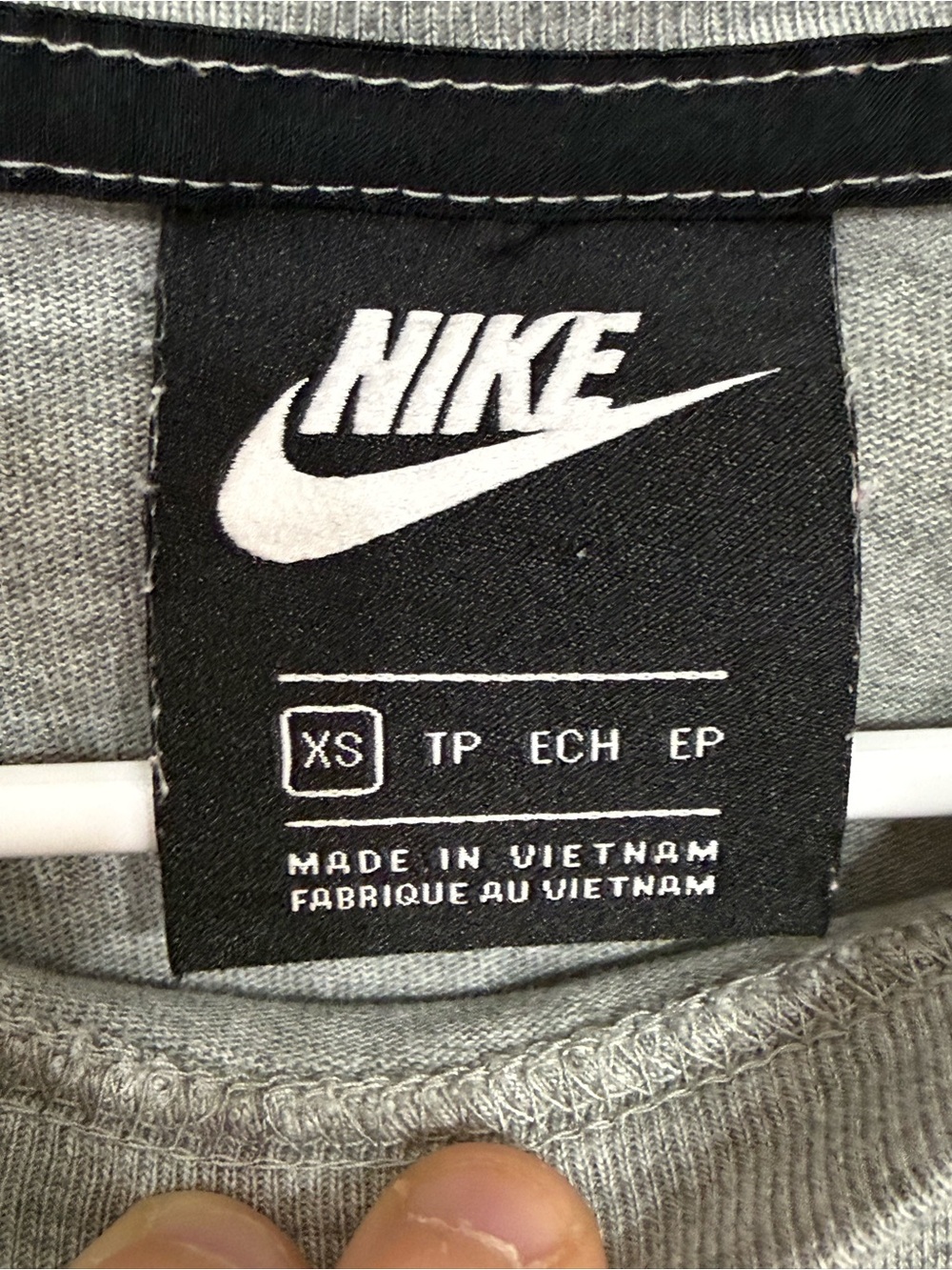 Nike Sportswear Women's Multi Logo Cropped Graphic Tee Grey Heather XS - Picture 4 of 7